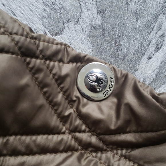 Spyder Quilted Full Zip Hooded Jacket Sz8 - Picture 8 of 10